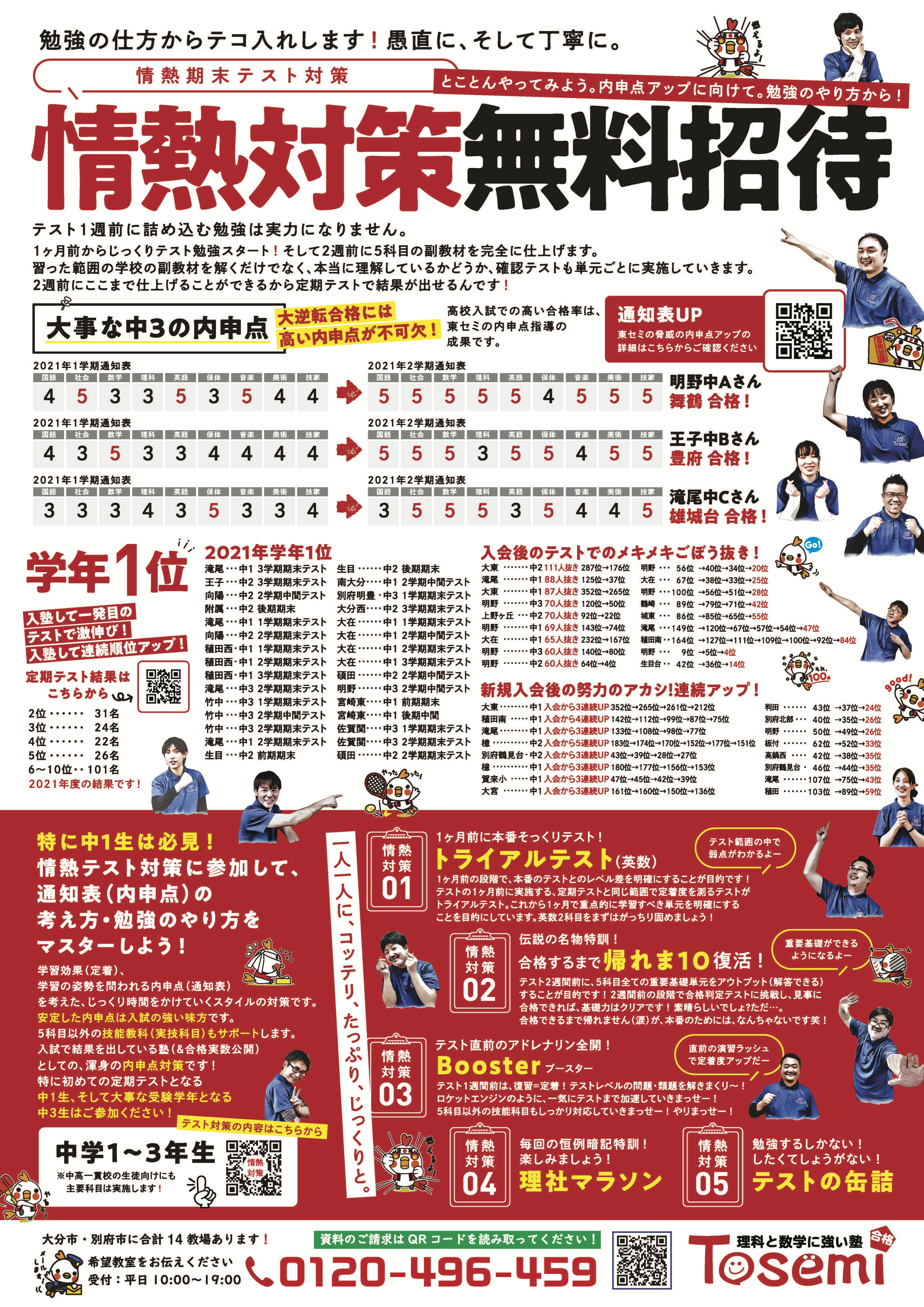 満点、激伸び続出！東セミのテスト対策 | 大分の塾・個別指導なら東